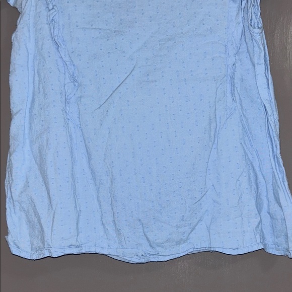 Old Navy Light Blue Ruffled Short Sleeve Top Small - Picture 5 of 9